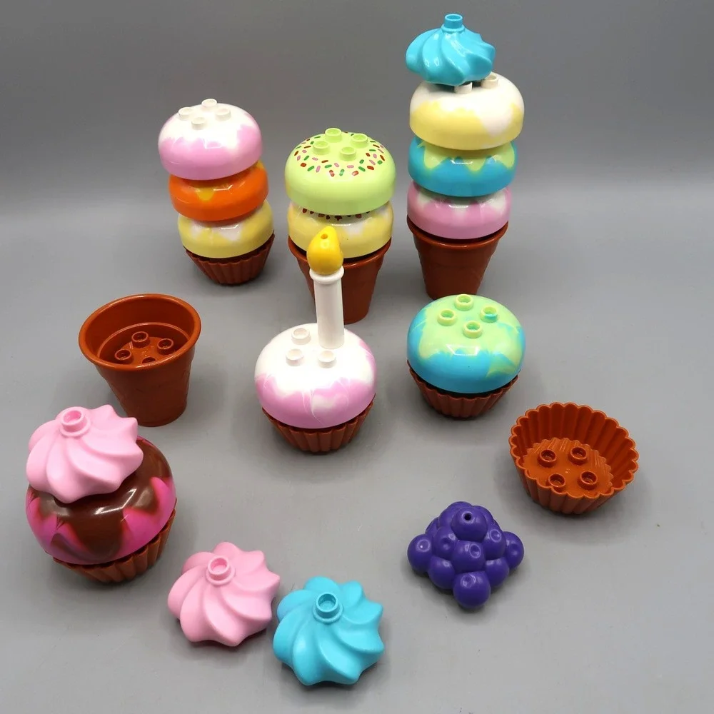 Lego Duplo Cupcakes & Ice Cream Cakes Food Toy Lot Bundle